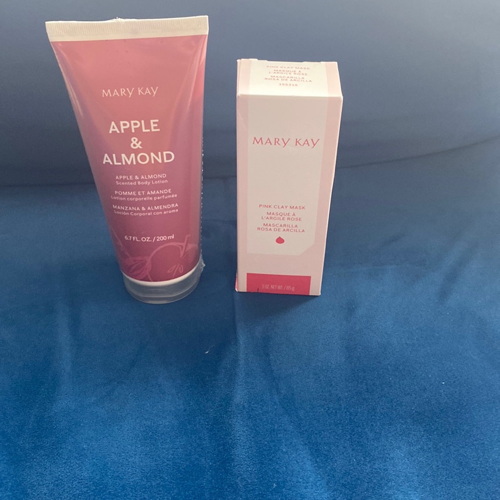 Mary Kay Apple and Almond Lotion and Pink Clay Mask